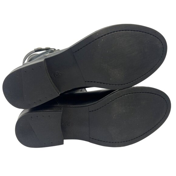 Eric Michael Womens Black Leather Pull On Moto Laguna Boot Size EU 38 - Picture 4 of 9